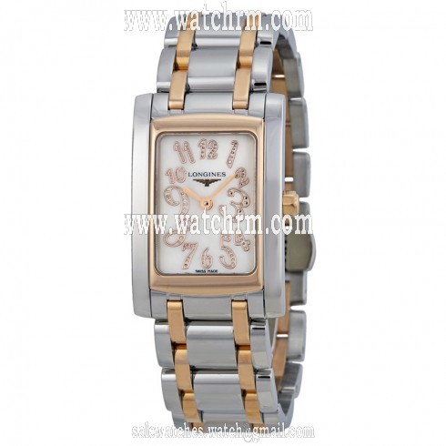 Longines DolceVita Mother of Pearl Dial 18K Rose Gold Ladies Watch L5.502.5.97.7
