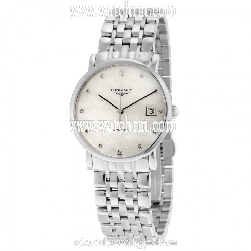 Longines Elegant Mother of Pearl Stainless Steel Automatic Men's Watch L4.809.4.87.6