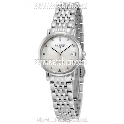 Longines Elegant Mother of Pearl Dial Stainless Steel Ladies Watch L43094876