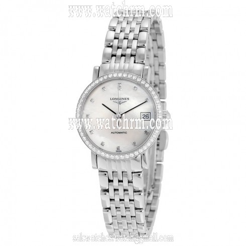 Longines Elegant Mother of Pearl Diamond Automatic Ladies Watch L43090876