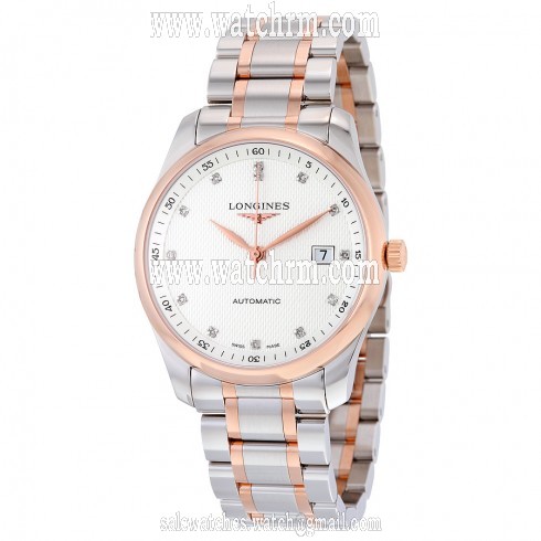 Longines Elegant Silver Diamond Dial Steel and Pink Gold Men's Watch L27935777