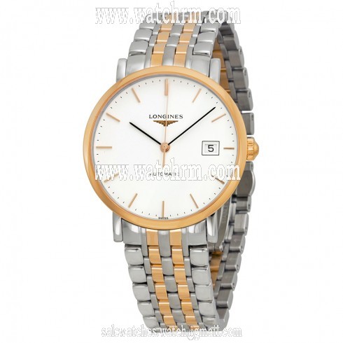 Longines Elegant White Dial Two-tone Watch L48105127