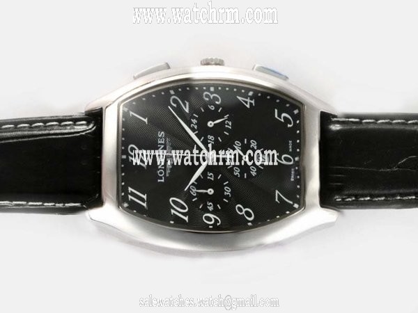 Longines Evidenza L2.156.0.73.2 Quartz Black Dial 38x51mm Watch