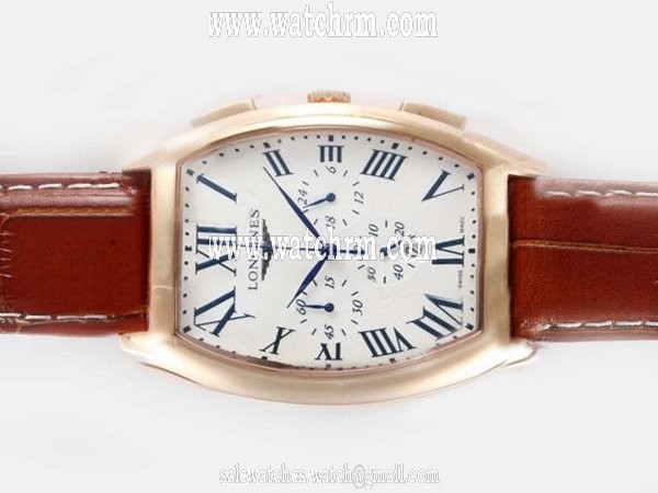 Longines Evidenza L2.643.0.51.9 38x51mm White Dial Rose Gold Case Watch