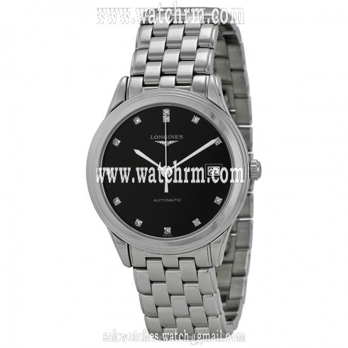 Longines Flagship Automatic Black Dial Stainless Steel Men's Watch L4.774.4.57.6