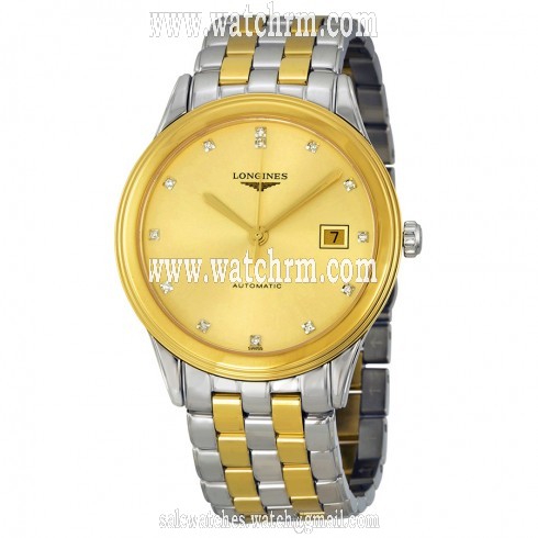Longines Flagship Automatic Gold Dial Two-tone Men's Watch L4.874.3.37.7