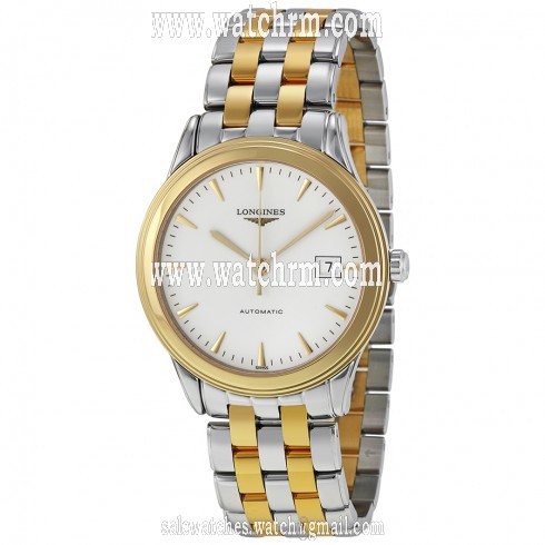 Longines Flagship Automatic White Dial Two-tone Men's Watch L48743227