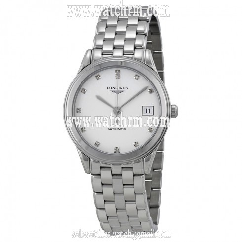 Longines Flagship White Diamond Dial Automatic Men's Watch L4.774.4.27.6