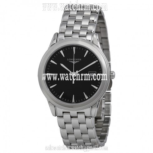 Longines Flagship Black Dial Stainless Steel Men's Watch L47164526