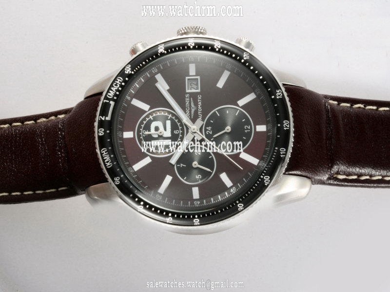 Longines Grande Vitesse L3.636.4.50.0 Stainless Steel Bezel Brown Dial Automatic Watch