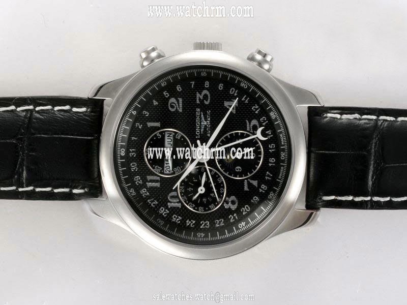 Longines Grande Vitesse L3.637.4.60.0 18K Gold Case Stainless Steel Bezel Midsize Watch
