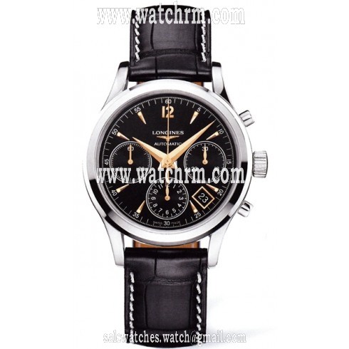Longines Heritage Black Dial Chronograph Automatic Men's Watch L2.742.4.56.0