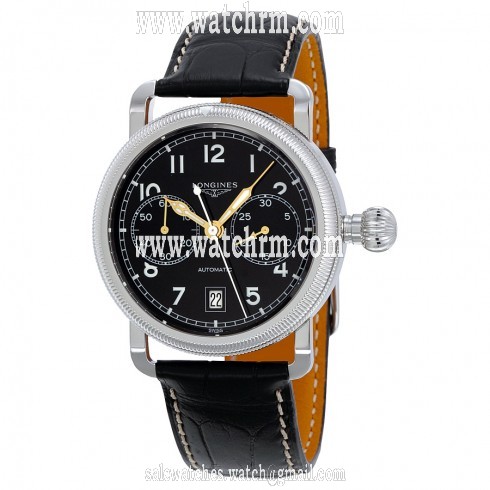 Longines Heritage Chrono Blcak Dial Black Alligator Leathermens Watch L2.783.4.53.0