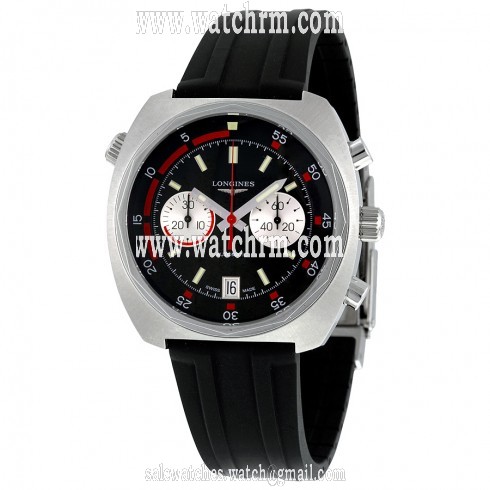 Longines Heritage Diver Auto Black Sunray Dial Black Rubber Men's Watch L2.796.4.52.9