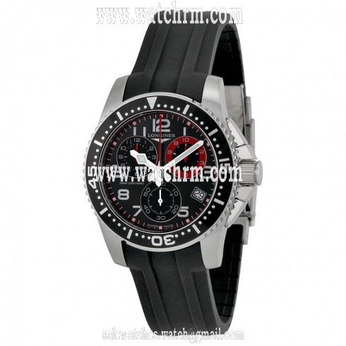 Longines Hydro Conquest Black Dial Stainless Steel Case Black Rubber Strap Men's Watch L36904532