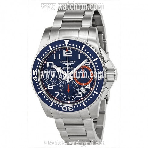 Longines Hydro Conquest Blue and Orange Dial Blue Bezel Stainless Steel Men's Watch L36964036