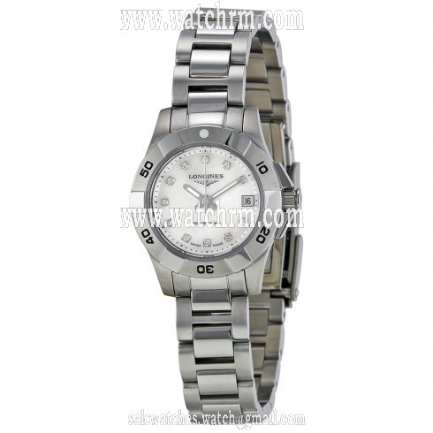 Longines Hydro Conquest Mother of Pearl Diamond Dial Steel Ladies Watch L31984876