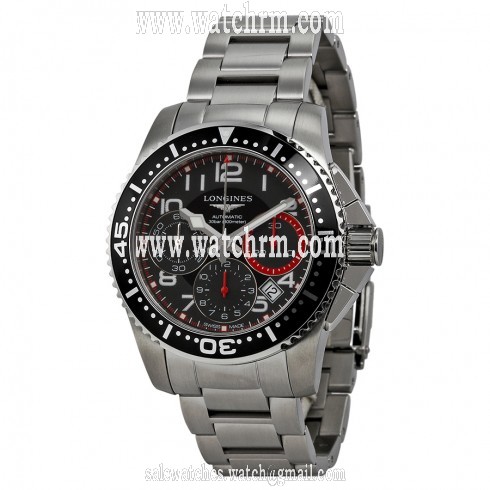 Longines Hydroconquest  Chronograph Black Dial Stainless Steel Men's Watch L36964536
