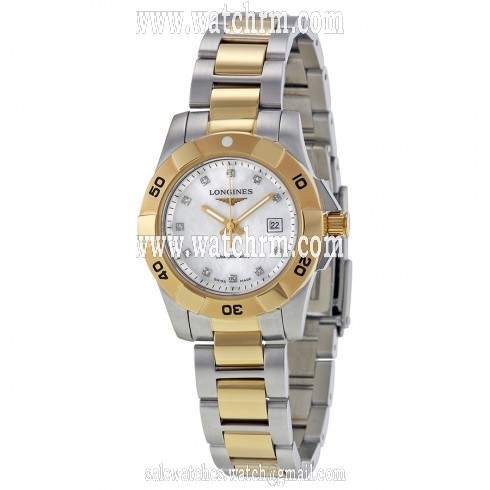 Longines HydroConquest White Pearl Dial Ladies Watch L3.298.3.87.7