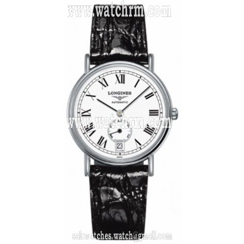 Longines La Grand Classic Presence White Dial Black Leather Watch L48044112
