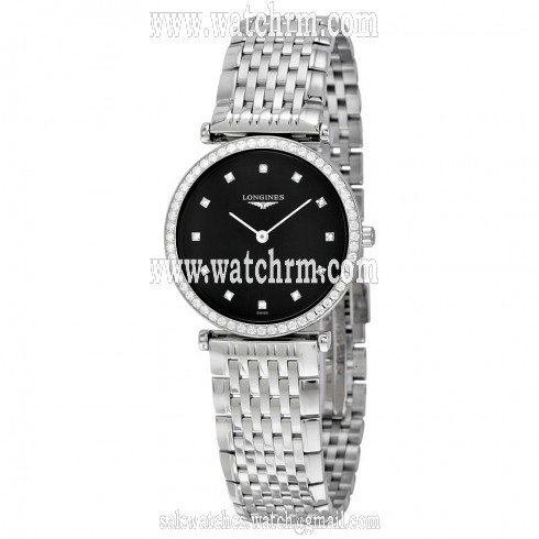 Longines La Grande Classique Black Dial Stainless Steel Ladies Watch L4.513.0.58.6