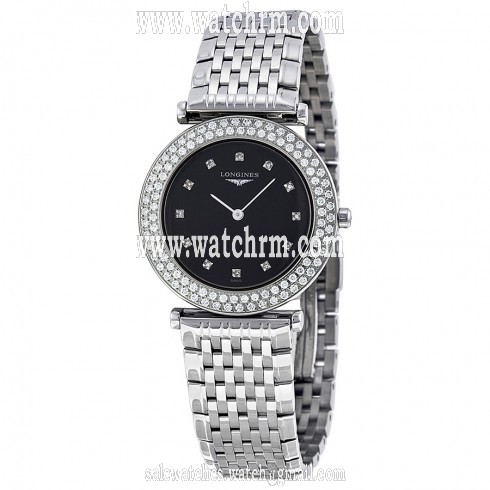 Longines La Grande Classique Black Dial Stainless Steel Ladies Watch L43080576