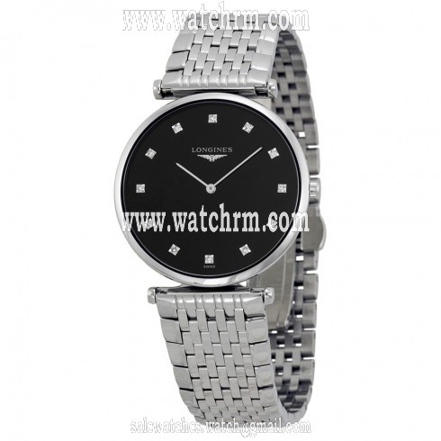 Longines La Grande Classique Diamond Black Dial Ladies Watch L4.709.4.58.6