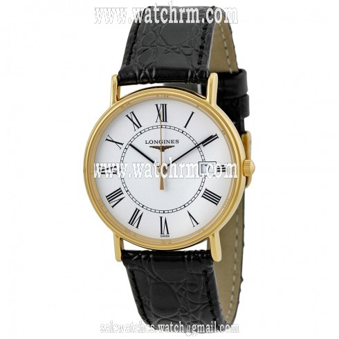 Longines La Grande Classique Presence White Dial Black Leather Men's Watch L47202112