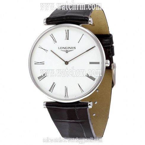 Longines La Grande Classique White Dial Black Leather Ladies Watch L4.766.4.11.2