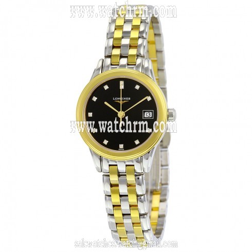 Longines Les Grandes Classiques Flagship Automatic Black Dial Two-tone Ladies Watch  L4.274.3.57.7