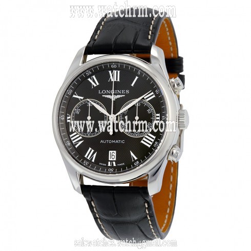 Longines Master Automatic Black Dial Black Leather Men's Watch L26294517