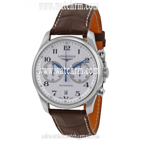 Longines Master Collection Automatic Chronograph Silver Dial Brown Leather Watch L26294785