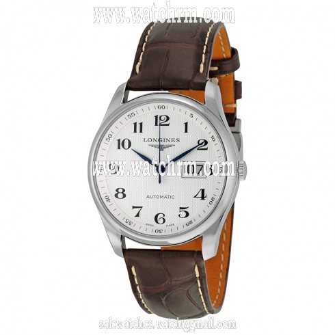 Longines Master Collection Silver Dial Brown Leather Stainless Steel Case Men's Automatic Watch L2.648.4.78.3