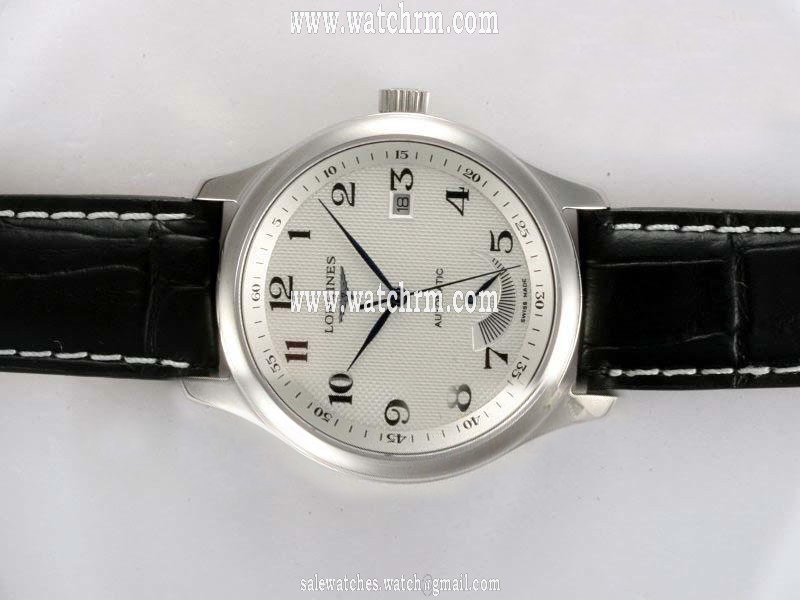 Longines Master Collection L2.666.4.78.6 Black Ostrich Leather Strap Round Midsize Watch