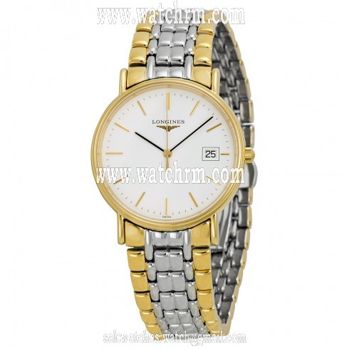 Longines Presence White Dial Two-tone Men's Watch L47202127