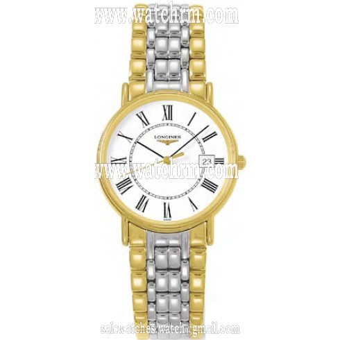 Longines Presences White Dial Two-tone Watch L47202117