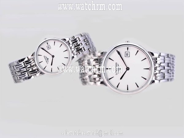 Longines PrimaLuna L8.113.0.16.6 White Dial White 18k Gold Strap Watch