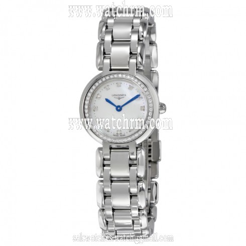 Longines Primaluna Mother of Pearl Dial Stainless Steel Diamond Ladies Watch L8.109.0.87.6