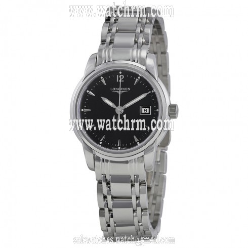 Longines Saint Imier Black Dial Stainless Steel Ladies Watch L25634526