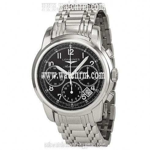 Longines Saint Imier Chronograph Black Dial Stainless Steel Men's Watch L27524536
