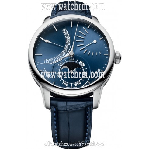 Maurice Lacroix Blue Dial Leather Automatic Men's Watch MP6528-SS001-430