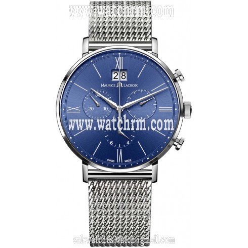 Maurice Lacroix Eliros Blue Dial Chronograph Men's Watch EL1088-SS002-410