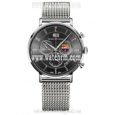 Maurice Lacroix Eliros Chronograph Black Dial Men's Stainless Steel Quartz Watch EL1088-SS002-320
