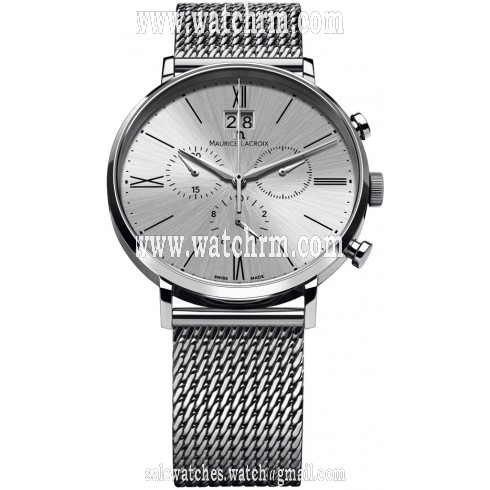 Maurice Lacroix Eliros Chronograph Grey Dial Stainless Steel Men's Watch EL1088-SS002-110