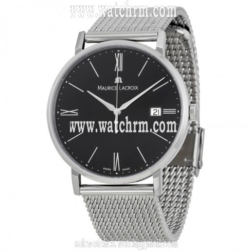 Maurice Lacroix Eliros Date Black Dial Stainless Steel Men's Watch EL1087-SS002-310