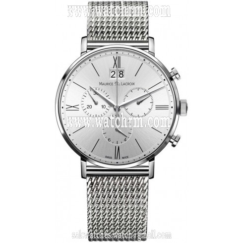 Maurice Lacroix Eliros Silver Dial Men's Chronograph Watch EL1088-SS002-111