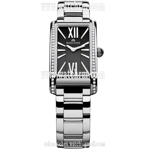 Maurice Lacroix Fabia Black Dial Stainless Steel Diamond Ladies Watch FA2164-SD532-311