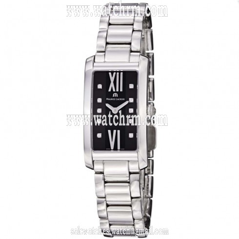 Maurice Lacroix Fiaba Black Dial Stainless Steel Ladies Quartz Watch