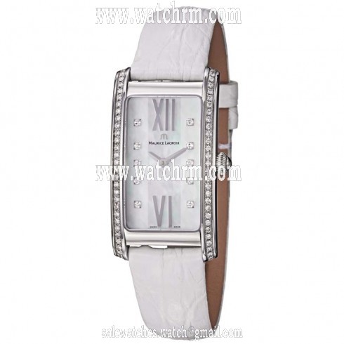 Maurice Lacroix Fiaba Mother Of Pearl Dial White Leather Stainless Steel Ladies Quartz Watch FA2164-SD531-170
