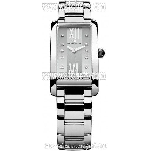 Maurice Lacroix Fiaba Silver Dial Polished Stainless Steel Ladies Quartz Watch FA2164-SS002-150